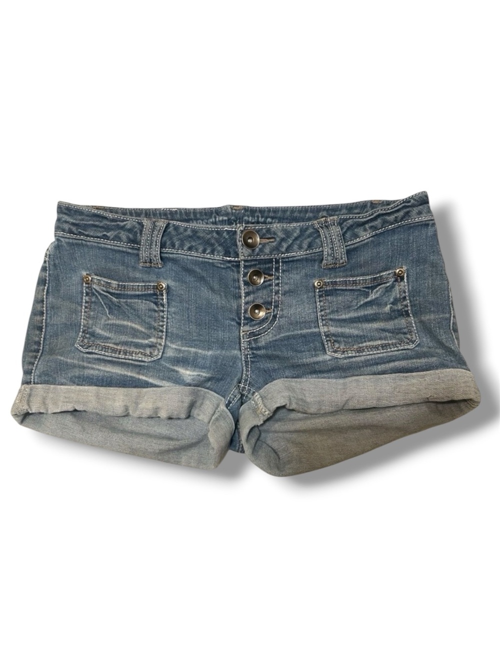 Mossimo Supply Co Distressed Cuffed Denim Short-Shorts Women’s Juniors Size 6/7